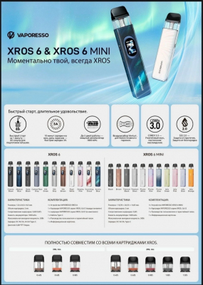 Vaporesso XROS 6 1800mAh (Carbon Fiber Gray)